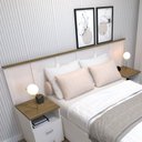 Ver imagem 5 de Cabeceira para Cama Casal Mista Branco