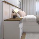 Ver imagem 3 de Cabeceira para Cama Casal Mista Branco
