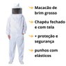 Kit Apicultura 2 Roupa Macacão Brim Grosso + 2 Luvas + Fumigador + Garfo Flores Eletro Xg - 3