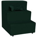 Ver imagem 1 de Escada Pet 3 Degraus para Cachorro e Gato R01 Veludo Verde - Annie Decor