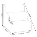 Ver imagem 4 de Escada Pet 3 Degraus para Cachorro e Gato R01 Veludo Verde - Annie Decor
