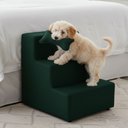 Ver imagem 2 de Escada Pet 3 Degraus para Cachorro e Gato R01 Veludo Verde - Annie Decor