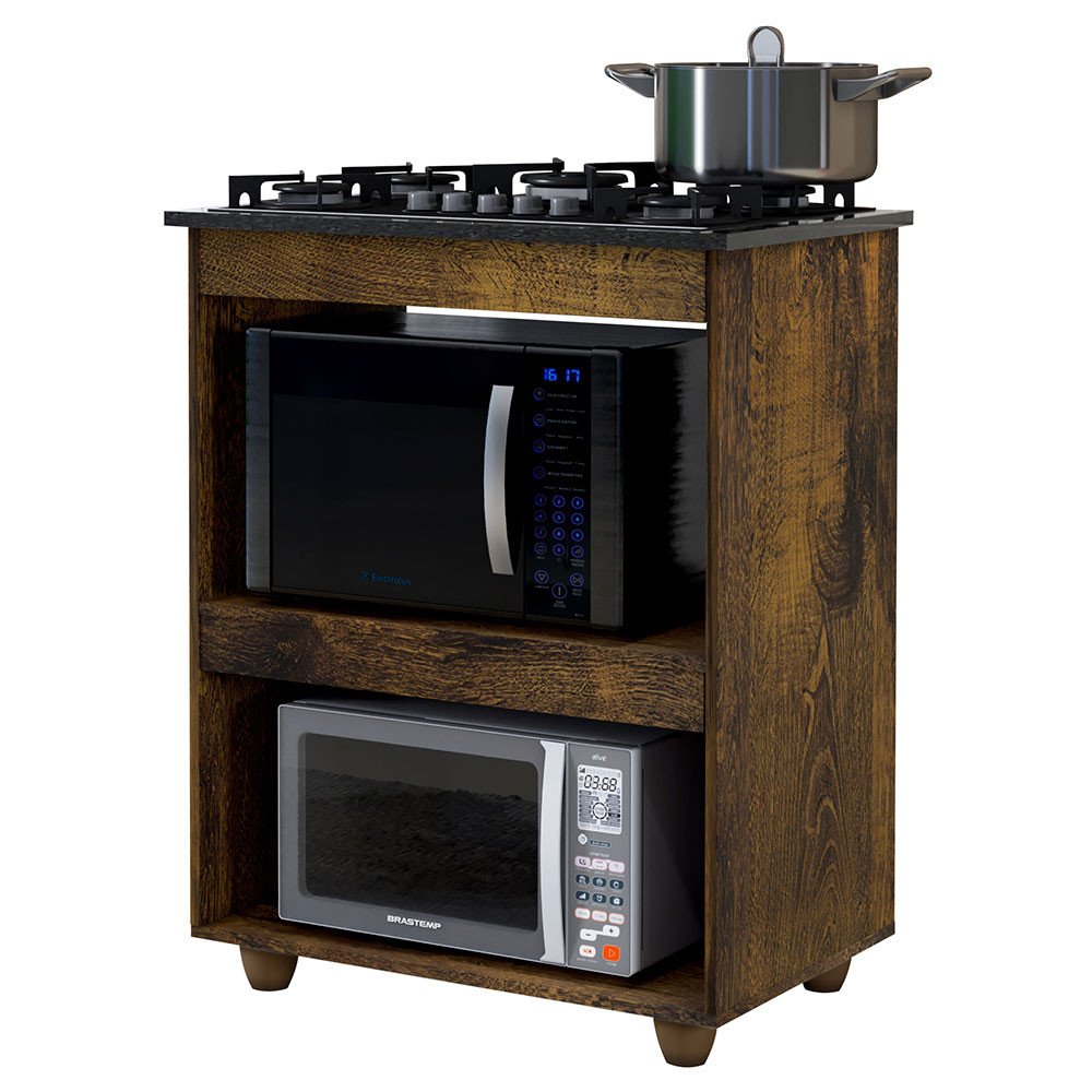 Balcão para Cooktop 4 Bocas Turim Kaiki Móveis - 2