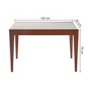 Ver imagem 3 de Mesa Extensível para Cozinha - Imbuia/offwhite sem Vidro 120x80