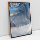 Ver imagem 1 de Quadro Decorativo em Canvas Abstrato Mármore TaColado Moldura Flutuante 4,5cm Freijó 120 x 80cm