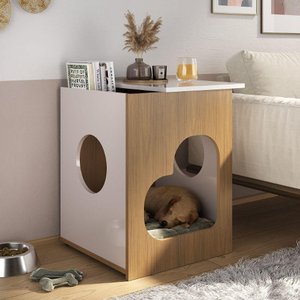 Mesa de Apoio Retangular para Pet Off White