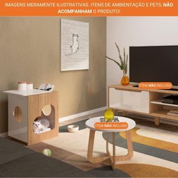 Mesa de Apoio Retangular para Pet Off White - 8