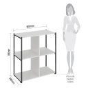 Ver imagem 3 de Estante Use Menor Web Office Branco com Preto 80x39x88