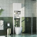Ver imagem 5 de Armario Banheiro Multiuso para Vaso Sanitario 2 Portas Branco - Mademovel