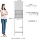 Ver mais imagens de Armário para Banheiro Multiuso sobre Vaso Sanitário 2 Portas Branco - Mademovel