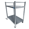 Carrinho Auxiliar Aço Inox com 2 Prateleiras e 2 Puxadores - 80x50x95cm - Brascool - 2