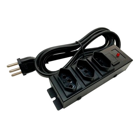 Filtro de Linha 3 Tomadas 20a Multicraft Metalico Bivolt 4400va Max