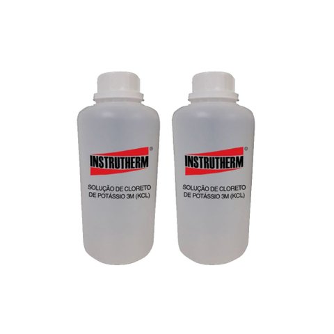 Kit 2 Solução Cloreto Potássio 1L Kcl 3M Utilizada Manutenção Conservação Eletrodos Ph Vidro