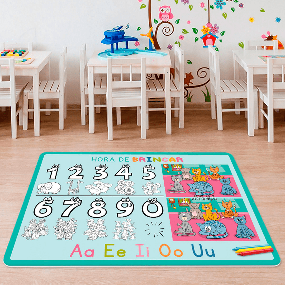Tapete Infantil de Atividades 7 Erros Gatinhos | MadeiraMadeira