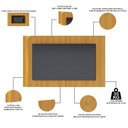 Ver imagem 4 de Rack para Sala Industrial com Painel para TV 65 pol com LED 216cm Salerno C04 Naturale Off White Mat