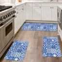 Ver imagem 2 de Kit de 3 Tapetes para Cozinha Azulejo Português Antiderrapante