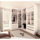 Ver imagem 1 de Guarda Roupa Canto 3 Peças, 6 Gavetas, 4 Cabideiros Branco