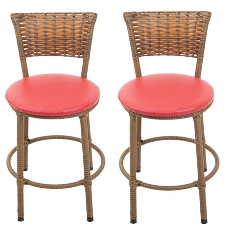 Kit 2 Banquetas Baixa Cozinha Toda Encapada