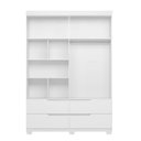 Ver imagem 3 de Guarda Roupa Solteiro Doble 04 Portas Branco Freijó - Móveis Albatroz