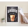 Quadro Decorativo More Coffee Please 33x24cm:madeira Preta - 2