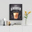 Ver imagem 1 de Quadro Decorativo More Coffee Please 33x24cm:madeira Preta