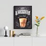 Quadro Decorativo More Coffee Please 33x24cm:madeira Preta - 1