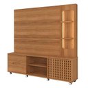 Ver imagem 6 de Estante Home Sala 207cm para Tv 70 Pol Led Brise Lukaliam Jequitiba