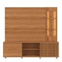 Ver imagem 5 de Estante Home Sala 207cm para Tv 70 Pol Led Brise Lukaliam Jequitiba