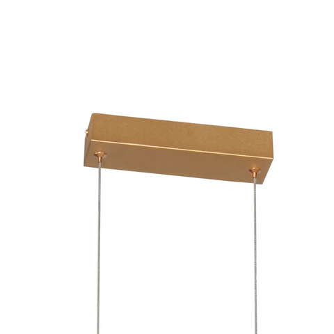Pendente Glitter Dourado e Transparente (c)76cm (l)6cm (a)13.5cm 1x20w 3000k 1000lm - Hc009s