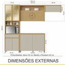Ver imagem 3 de Cozinha Condessa 4 Peças 8 Portas 1 Gaveta 270 Cm 100 Mdf Nesher