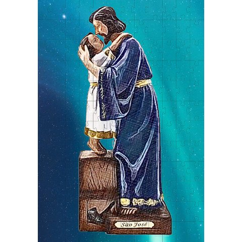 Quebra Cabeça Religious Art Blue São José Afetuoso 300 peças