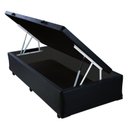 Ver imagem 2 de Cama Box Baú Solteiro Sintético Preto 42x88x188