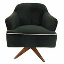 Ver imagem 4 de Poltrona Decorativa Veludo Verde com Base Giratória Sol