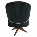Ver imagem 2 de Poltrona Decorativa Veludo Verde com Base Giratória Sol