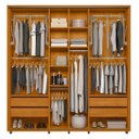 Ver imagem 5 de Guarda Roupa Casal 230cm com Espelho Verbena Cinamomo Z10 - Mpozenato