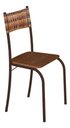 Ver imagem 2 de Kit 6 Cadeiras Atlanta Corino Marrom e Rattan Carvalho Tubo Marrom Cafe