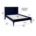 Ver imagem 5 de Cama Queen Madeira Pés Luiz Xv 60835 Hannover Linz Móveis - Azul Petróleo
