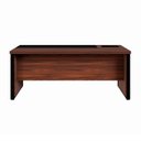 Ver imagem 5 de Escrivaninha Mesa Escritório Diretor com Caixa de Tomadas e Porta Objetos 200cm Corporate Louro Preto E Preto