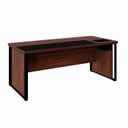 Ver imagem 2 de Escrivaninha Mesa Escritório Diretor com Caixa de Tomadas e Porta Objetos 200cm Corporate Louro Preto E Preto