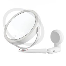 Espelho Giratorio 360 Graus 3 Tons Led 5x Aumento Touch Usb Bateria Recarregavel Ajustavel Parede Ba - 3
