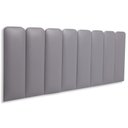 Ver imagem 1 de Cabeceira Queen Kit 8 Placas Modelo Arredondada - Courino Cinza