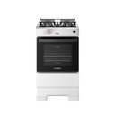 Ver imagem 1 de Fogão Esmaltec 4 Bocas Ideal Master Mesa Inox Tampa de Vidro Forno 50 Litros Branco T4itb Bivolt