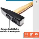 Ver imagem 6 de Martelo Pena Starfer 300g com Cabo de Madeira Legítima Aço Polido Funilaria Rebitar Metais e Uso Ger