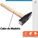 Ver imagem 3 de Martelo Pena Starfer 300g com Cabo de Madeira Legítima Aço Polido Funilaria Rebitar Metais e Uso Ger