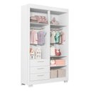Ver mais imagens de Quarto para Bebê Completo com Berço Evolution 4 em 1 Zaki Branco/Fosco
