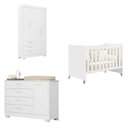 Ver imagem 2 de Quarto para Bebê Completo com Berço Evolution 4 em 1 Zaki Branco/Fosco