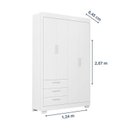 Ver imagem 4 de Quarto para Bebê Completo com Berço Evolution 4 em 1 Zaki Branco/Fosco