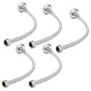 Ver imagem 1 de Kit 5 Engate Mangueira Flexível Trançado Aço Inox 30 Cm