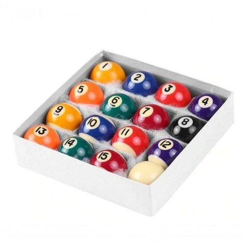 Mini Bolas de Sinuca Bilhar Snooker 25mm Mesa Infantil