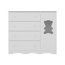 Ver imagem 7 de Cômoda Infantil 95cm 1 Porta com Vidro e 4 Gavetas Doçura Multimóveis Mp4494 Branco